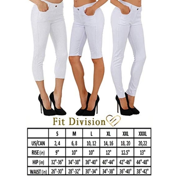 Jean Look Cotton Blend Jeggings Tights Slimming - Picture 4 of 4